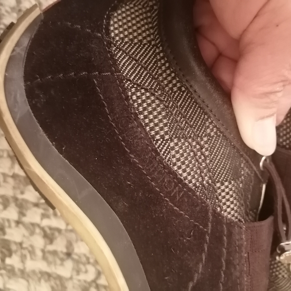 Louis Vuitton Brown damier canvas and suede sneakers size 7/ EU 37 - Picture 6 of 10